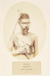Korewah, Ureinwohner, Chota Nagpoor, aus The People of India, von J. Forbes Watson, veröffentlicht 1868